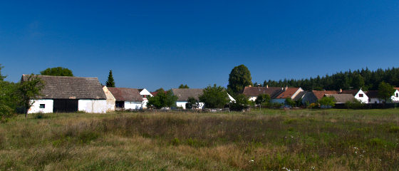 A view over the village of Vlkov.